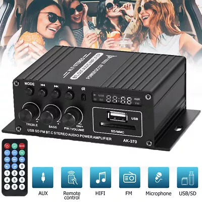 Kaufen 400W Verstärker Stereo Amplifier HIFI Digital Bluetooth Vollverstärker Amplifier • 18.99€