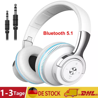 Kaufen HiFi Kopfhörer Stereo Faltbares Kopfhörer Bluetooth On Over Ear Bluetooth 5.1 DE • 17.99€