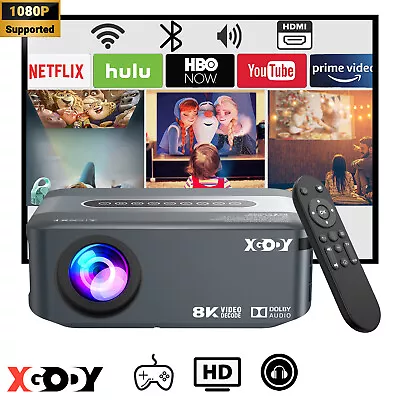 Kaufen XGODY Projektor Mini 8K WIFI Bluetooth 12000 Lumen Beamer Heimkino Multimedia • 165.99€