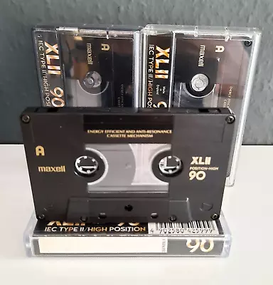 Kaufen ⭐️3x Maxell XLII 90 Typ 2 Kassetten Audiokassetten Tape / Geprüft • 8.50€