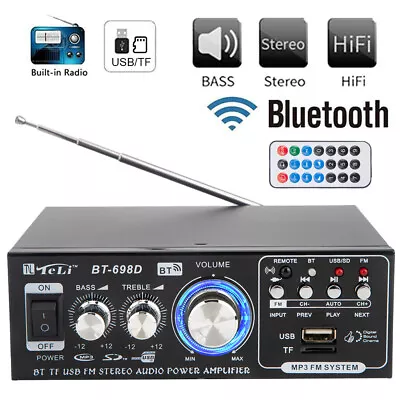 Kaufen 1200W Verstärker Vollverstärker Stereo Amplifier HIFI Digital Bluetooth FM USB • 22.99€
