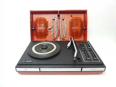 Kaufen Philips Stereo 623 Turntable - Vintage Schallplattenspieler - Orange - 70er • 39.95€