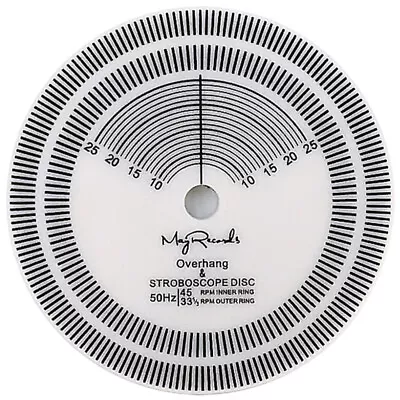 Kaufen  Weiß Acryl Geschwindigkeit Messung Für Schallplatten Spieler Kalibrierscheibe • 10.39€