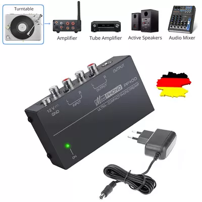 Kaufen Phono Vorverstärker Verstärker Mit Netzteil Phono Vorverstärker Pre Amp RCA DHL • 17.99€