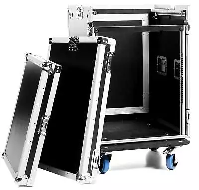 Kaufen 12/10 HE Winkelrack FLEX Kombicase L-Rack Kombi-Case 12 HE Flightcase Rack Case • 389.99€