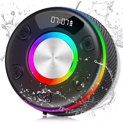 Kaufen Bluetooth Lautsprecher Duschlautsprecher LED RGB Tragbarer Musikbox Wasserdicht • 16.92€