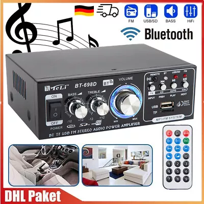 Kaufen 360W Bluetooth HiFi Verstärker Mini Power Audio Stereo Bass AMP USB MP3 FM Auto • 22.99€