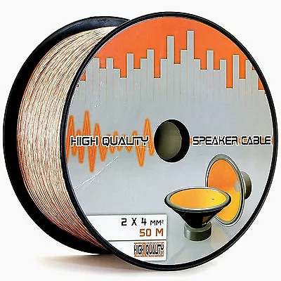 Kaufen 50m Lautsprecherkabel 2x4mm Boxenkabel 2 X 4,0 Mm² Audio Box Kabel Hifi Cable • 26.95€