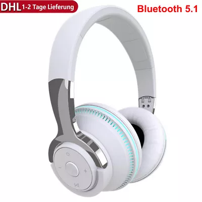 Kaufen HiFi Kopfhörer Stereo Faltbares Kopfhörer Bluetooth 5.1 On Over Ear Wireless DHL • 17.99€