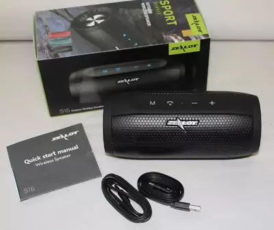 Kaufen ZEALOT S16 Bluetooth Lautsprecher HiFi-Sound Schwarz USB Port TF Card Slot • 24.95€