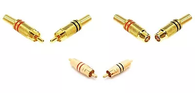 Kaufen Cinch Audio Stecker Buchse Kupplung Verbinder Adapter Vergoldet Chinch RCA ADM • 3.69€