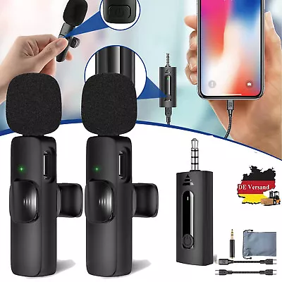 Kaufen Wireless Lavalier Mikrofon Ansteckmikrofon Handy-Live-Stream For Phone/Android • 21.99€