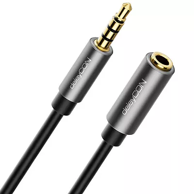 Kaufen 1m Klinken Verlängerung Headset Kopfhörer Mikro 3,5mm AUX Verlängerungskabel • 5.99€