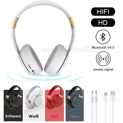 Kaufen HiFi Kopfhörer Stereo Faltbares Kopfhörer Bluetooth 5.0 On Over Ear Wireless  • 18.77€