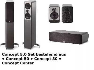 Kaufen Q Acoustics Concept 5.0 Lautsprecher Set Silbe Hochglanz Hgl. Weiß UVP: 4400,- € • 4,400€