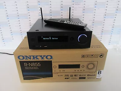 Kaufen ONKYO R-N855 - Kompakter Netzwerk Receiver - Schwarz Mit 12 Monate Restgarantie • 499.90€