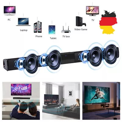 Kaufen Bluetooth5.0 Soundbar Für TV Heimkino 3D Surround Subwoofer Lautsprecher 20W DHL • 34.59€