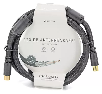 Kaufen 1,5m PREMIUM Antennenanschlusskabel 120 DB INAKUSTIK Antennenkabel FULL HD 087 • 10.95€