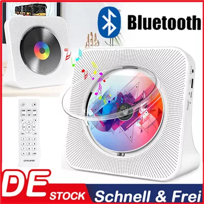Kaufen Tragbarer CD Player Bluetooth HiFi Sound Lautsprecher FM Radio Desktop CD-Player • 45.99€