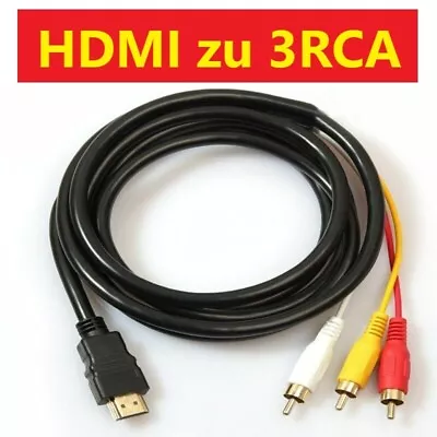 Kaufen HDMI Zu 3RCA Scart Adapter Kabel Audio Video TV Chinch Stecker Cable 1,5m • 6.95€