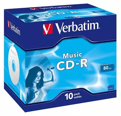 Kaufen VERBATIM CD-R AUDIO 700MB 16x Speed 10er JewelCase Rohlinge 80min • 12.99€