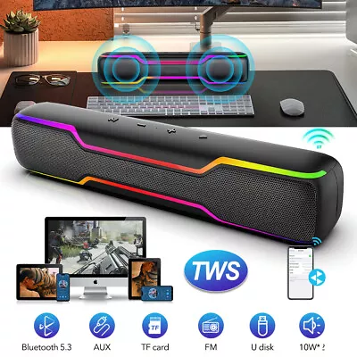 Kaufen Soundbar Subwoofer Wireless Bluetooth 5.3 Lautsprecher  FM-Radio 3,5 Mm Aux-in • 29.99€