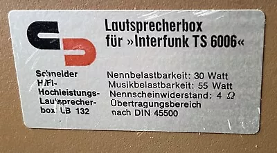 Kaufen HiFi Hochleistungsboxen LB 122/ Interfunk TS 6006, 30/55 Watt,  2 Stück • 9€