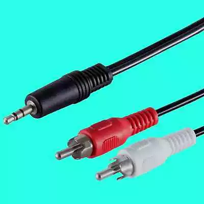 Kaufen Adapter Kabel Klinke Stecker 3,5mm Aux Stereo Zu 2 Cinch Stecker 1,5m - 15m • 6.45€