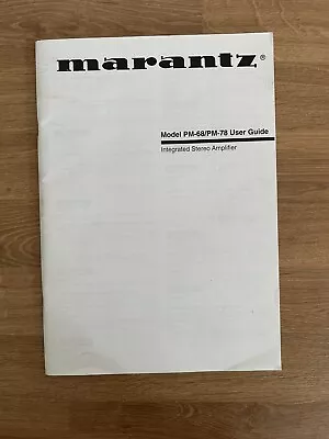 Kaufen Bedienungsanleitung Marantz PM-68/PM-78 • 9.99€