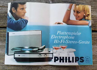 Kaufen Original Prospekt - Philips Plattenspieler, Verstärker, Tuner - 16 Seiten - 60er • 9.90€