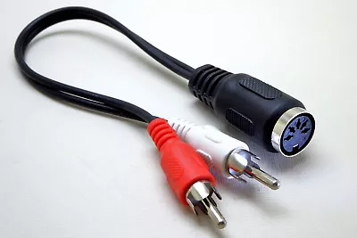 Kaufen 20 Cm Y Kabel Adapter 2x Cinch RCA Auf 1x DIN MIDI Kupplung 5-polig Halbmond  • 6.50€