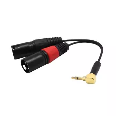 Kaufen Dual 3 Pin XLR-Stecker Nach Rechts Winkel 3,5 Mm • 8.73€