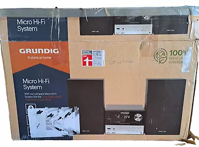 Kaufen Grundig CMS 3000 BT DAB+ Mini-System Silber/schwarz, Wie Neu • 79.99€