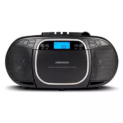 Kaufen MEDION LIFE E66476 Stereo Sound System CD MP3 Kassette UKW Radio Boombox Schwarz • 49.99€