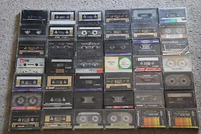 Kaufen 42 Audiokassetten Kassetten Musikkassetten DENON MAXELL TDK FUJI - Dachbodenfund • 30€