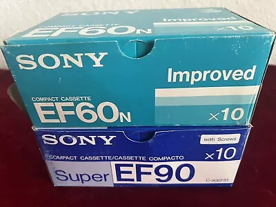 Kaufen MC Leeren Kasstten Sony EF60- 90 Audio  Cassettes 20 Pieces NEW Original Japan • 100€