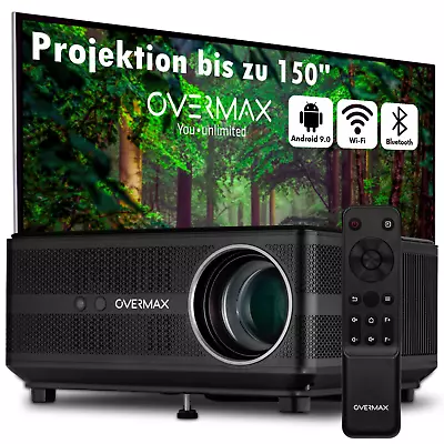 Kaufen Beamer Projektor OVERMAX Multipic WiFi Bluetooth Android TV 9.0 Full HD Heimkino • 449.99€