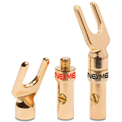 Kaufen Gabelschuhe 2x NEXMEX Y-Stecker Gabelkabelschuhe Lautsprecherkabel Gabelstecker • 5.49€