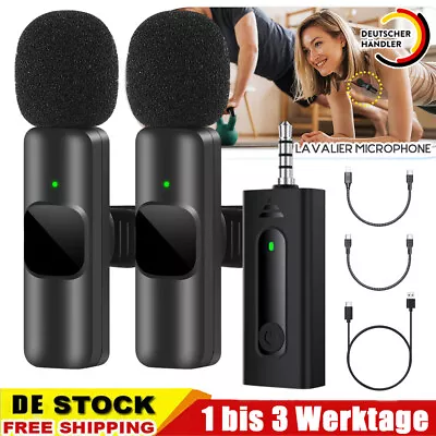 Kaufen 2er Lavalier Microphone Wireless For IPhone/Android/iPad Für Handy-Live-Stream • 21.99€