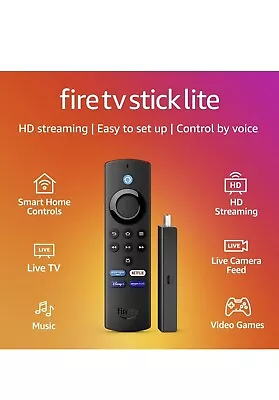 Kaufen Amazon Fire Stick Lite TV HD Alexa Netflix Prime Wi-Fi Streaming Fernbedienung • 36.76€