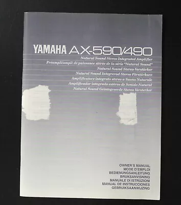 Kaufen Original YAMAHA AX-590 /490 Amplifier Owner's Manual / Bedienungsanleitung !!! • 17€