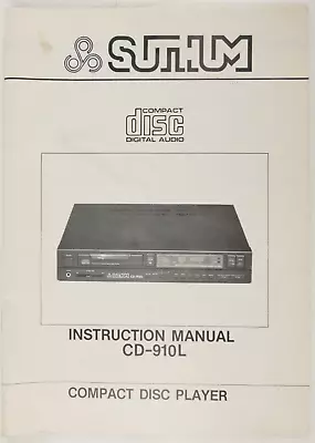 Kaufen Suthum Compact Disc PlayerCD-910L Bedienungsanleitung To-6953 • 9.90€