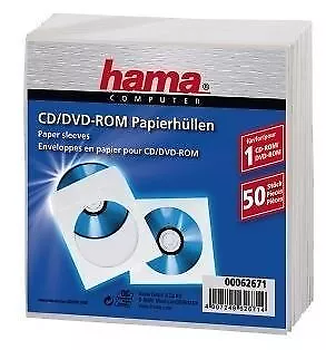 Kaufen Hama 00062671 CD-/DVD-Papierhüllen 50er-Pack Weiß • 16.46€