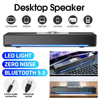 Kaufen LED Bluetooth / USB Soundbar Subwoofer TV Sound System Heimkino Lautsprecher • 17.49€