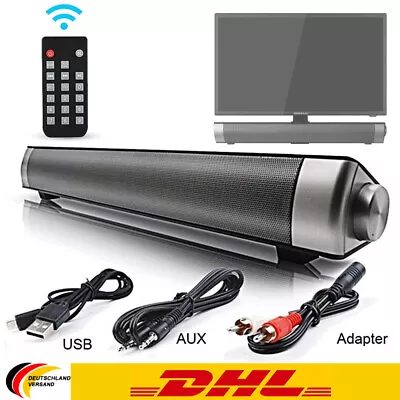 Kaufen Bluetooth 5.0 Mini Soundbar Für TV Heimkino Subwoofer Lautsprecher AUX/RCA DHL • 23.99€