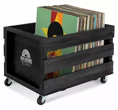 Kaufen Schallplatten Vinyl Box Kiste Aufbewahrung LP 100 Sammlung Plattenkiste Schwarz • 37.69€