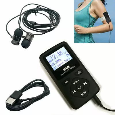 Kaufen Pocket Digital Audio DAB/DAB+ FM Radio Earphone Bluetooth MP3 Player DAB-P7 • 30.55€
