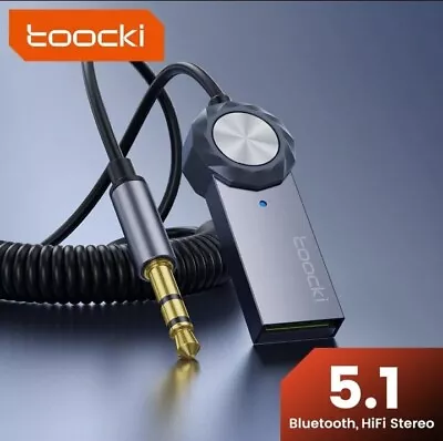 Kaufen USB Bluetooth 3.5mm AUX Audio Adapter Kabel Auto BT V 5.1 Empfänger Spiralkabel • 10.99€