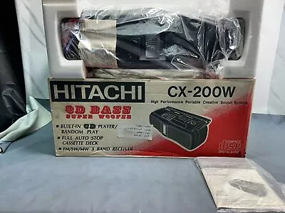 Kaufen Hitachi CX-200W Stereo Ghettoblaster CD Kassettenrekorder Mit Box Neu Alt... • 174.25€