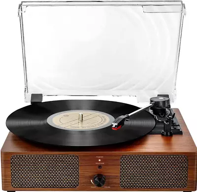 Kaufen Bluetooth Vinyl Plattenspieler 3 Geschwindigkeiten Vintage Stereo-Lautsprecher • 50€